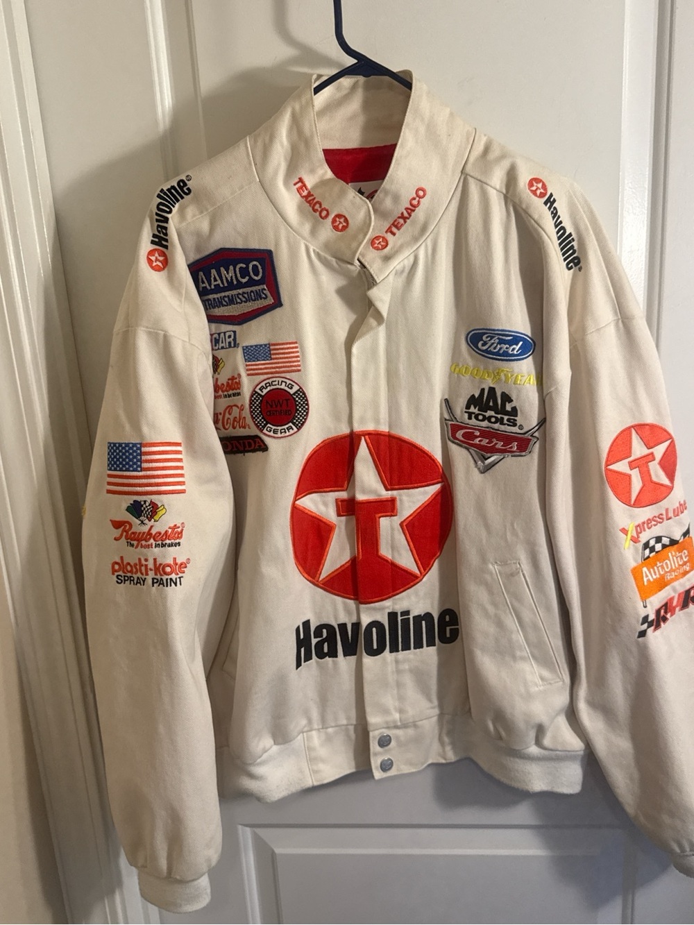 Vintage NASCAR Racing Jacket in Off-White